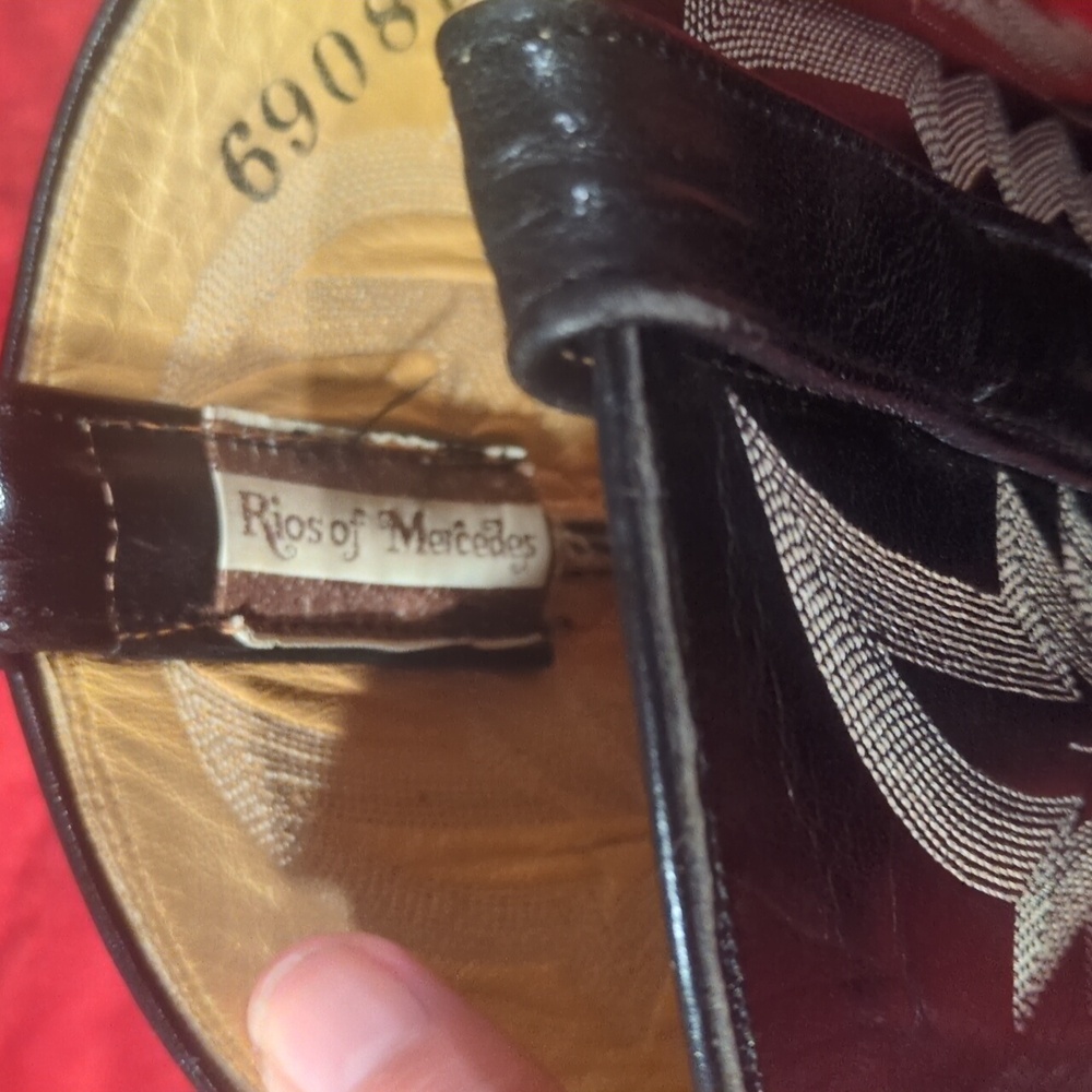 Rios of Mercedes Dark Leather Western Boots - Picture 6 of 9
